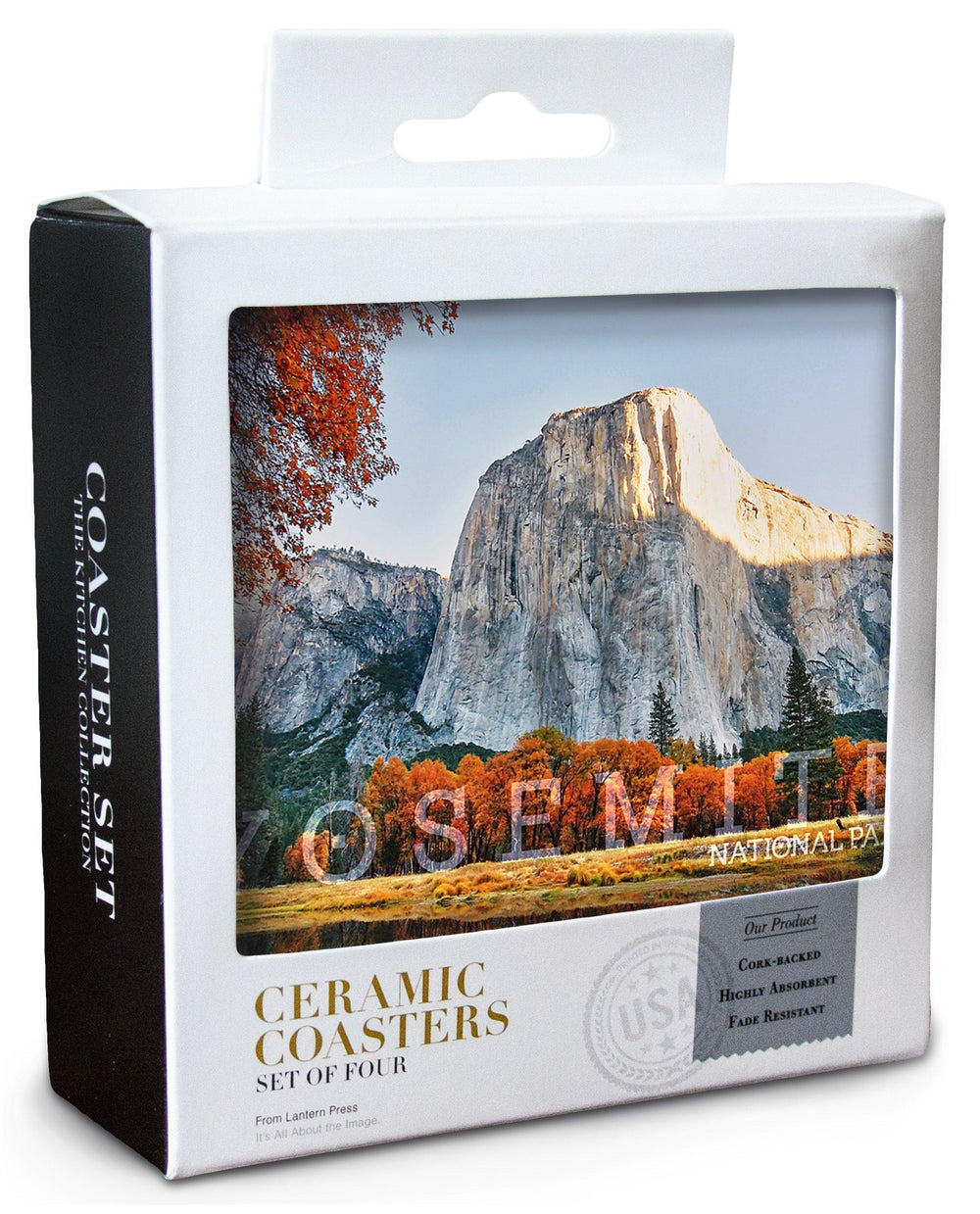 Yosemite National Park, California, Fall Colors & Reflection, Lantern Press Photography, Coaster Set Coasters Nightingale Boutique 