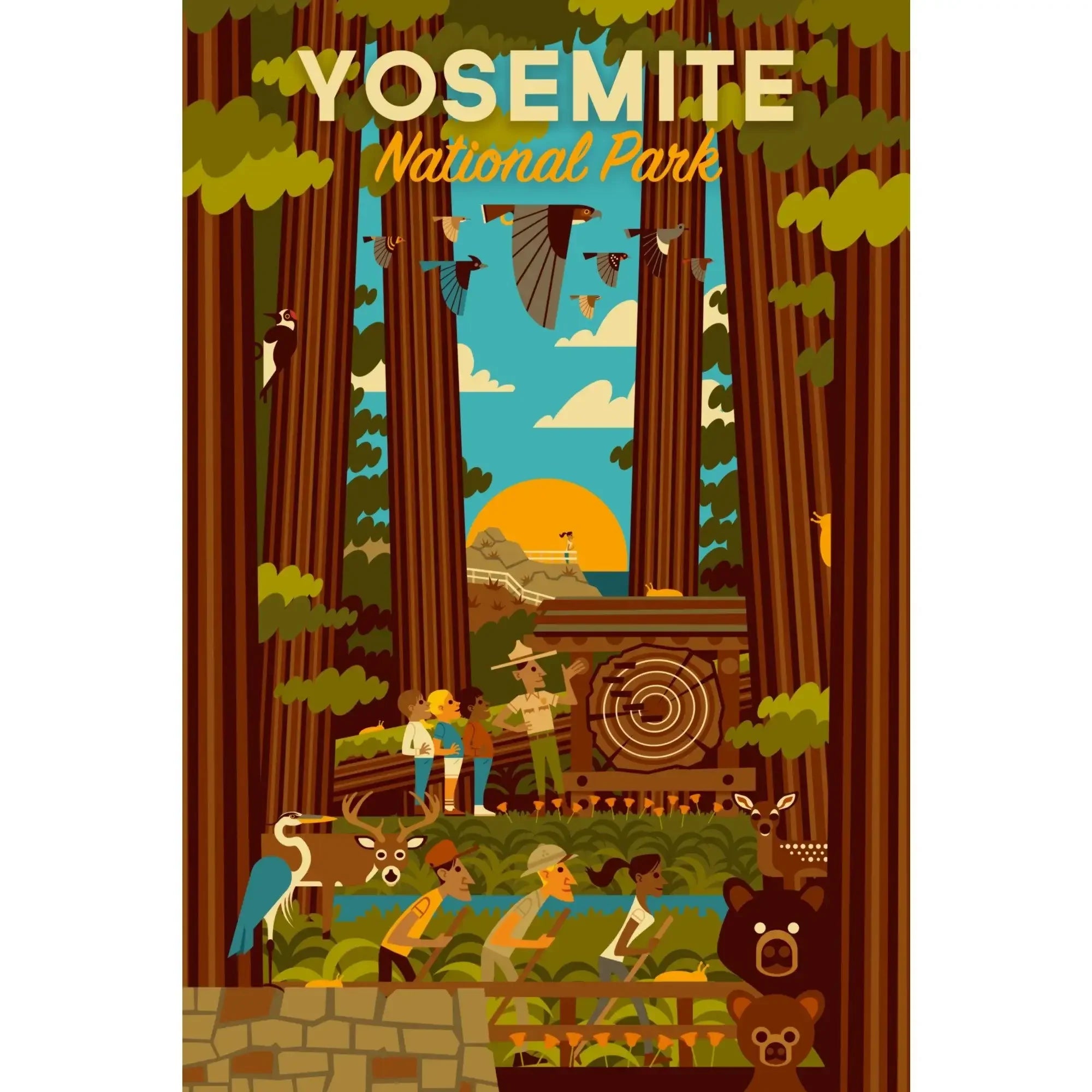 Lantern Press Yosemite National Park Tea Towel - Thumbnail 4