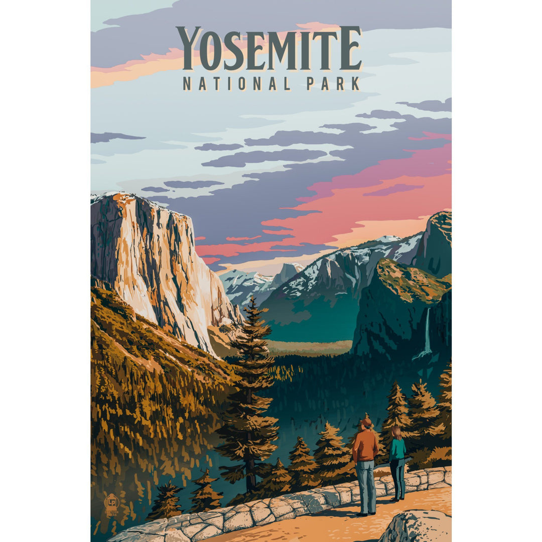 Yosemite National Park, California, Painterly, Towels and Aprons Kitchen Lantern Press 