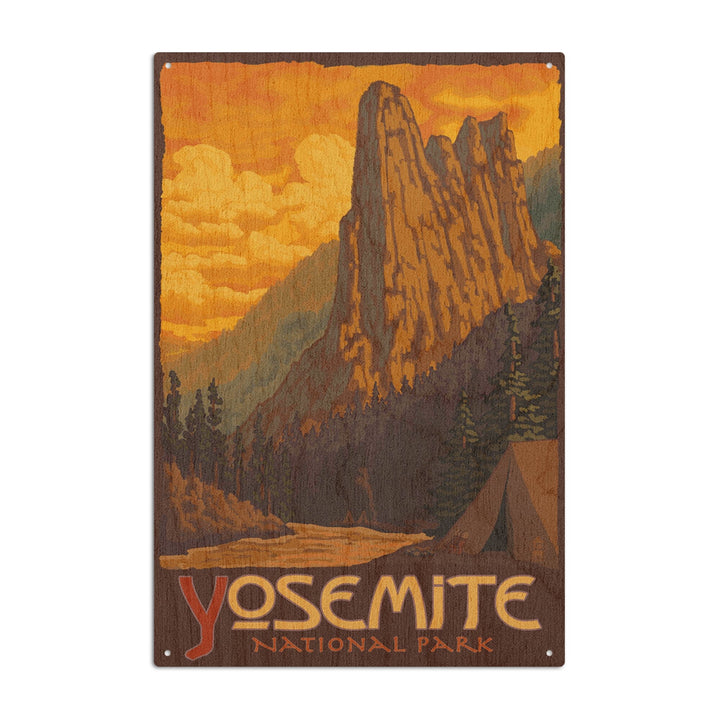 Yosemite National Park, California, Sentinel, Lantern Press Artwork, Wood Signs and Postcards Wood Lantern Press 10 x 15 Wood Sign 