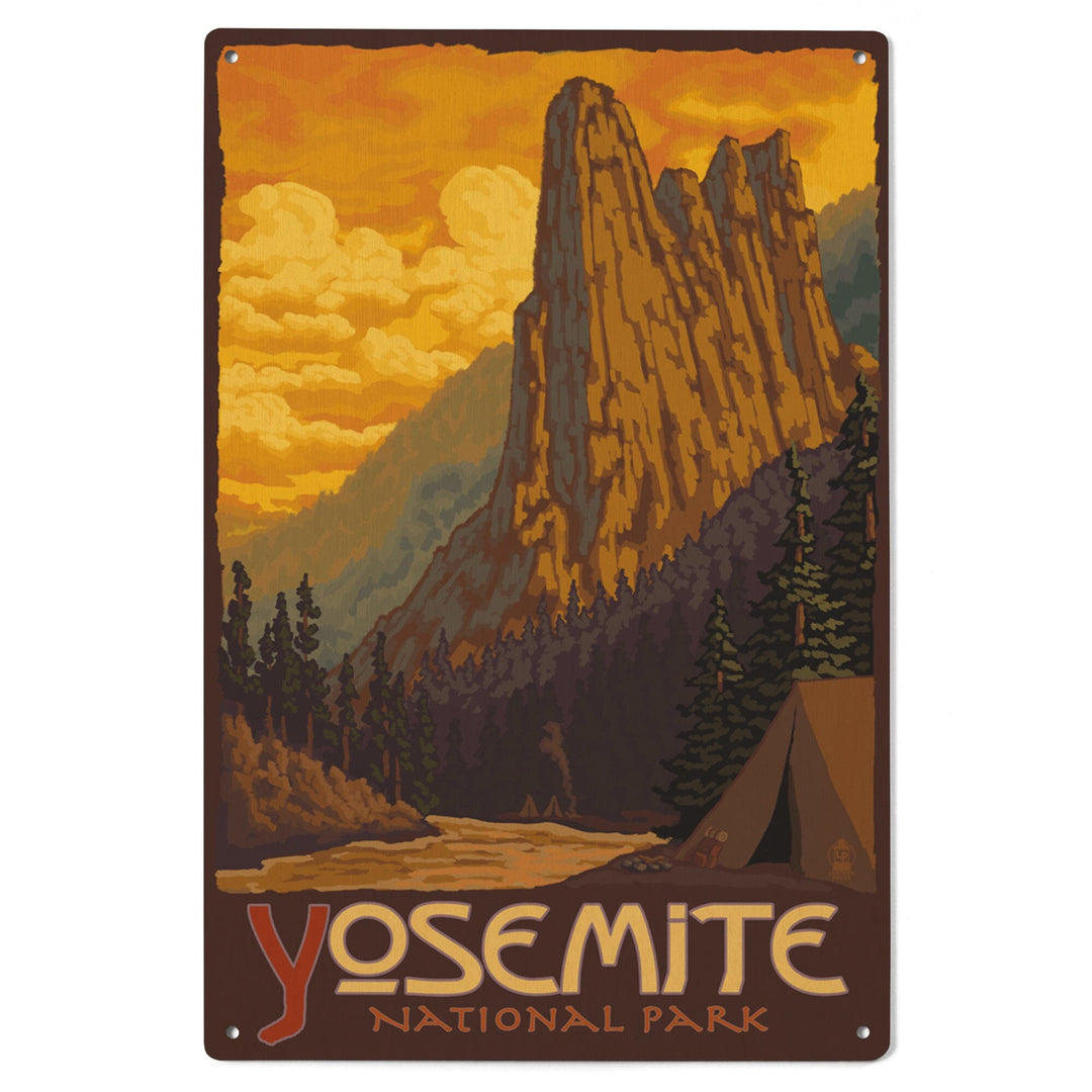 Yosemite National Park, California, Sentinel, Lantern Press Artwork, Wood Signs and Postcards Wood Lantern Press 